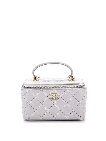 Chanel Classic Top Handle Vanity Case with Chain Quilted Lambskin Small (view 1)
