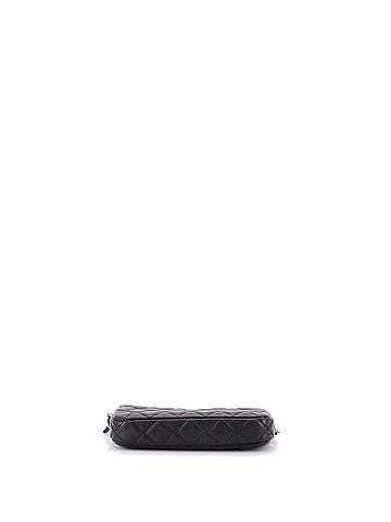 Chanel Double Zip Clutch with Chain Quilted Caviar (view 2)