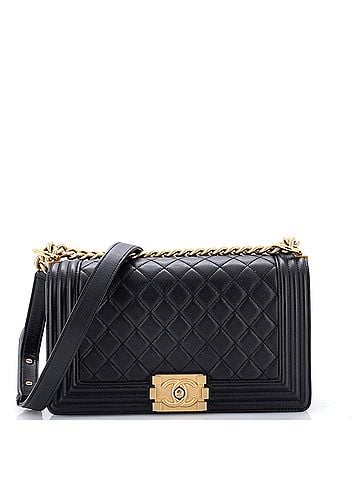 Chanel Boy Flap Bag Quilted Caviar Old Medium (view 1)