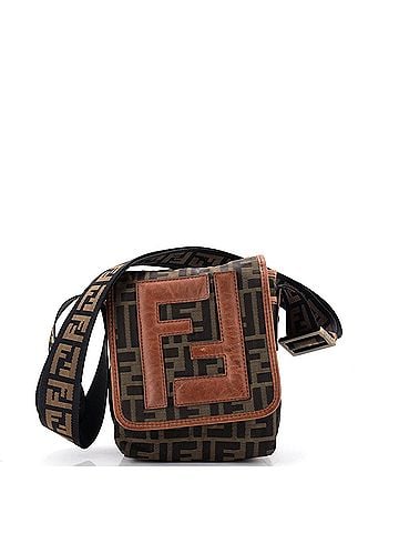 Fendi Vintage FF Flap Messenger Bag Zucca Canvas Mini (view 1)