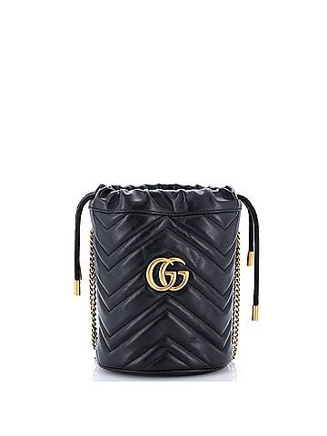 Gucci GG Marmont Bucket Bag Matelasse Leather Mini (view 1)