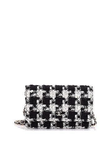Chanel Wallet on Chain Quilted Houndstooth Tweed and Ribbon (view 1)
