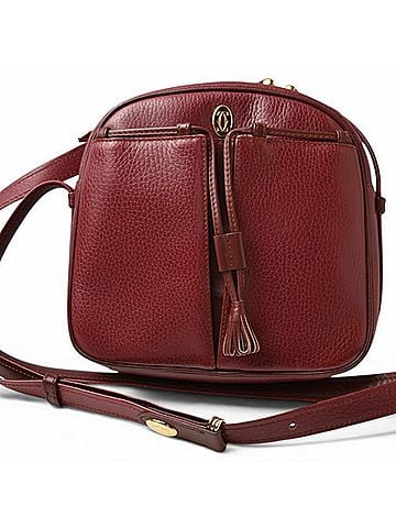 Cartier Cartier Must de Shoulder Bag/Crossbody Bag, Leather, Bordeaux (view 1)