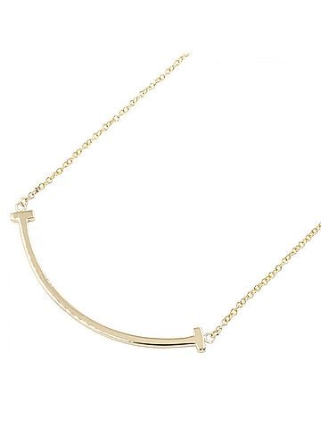 Tiffany & Co. Tiffany &amp; Co. T Smile Small Necklace, 18K (Yellow Gold), Women's, Gold Tone, 60011679 (view 1)