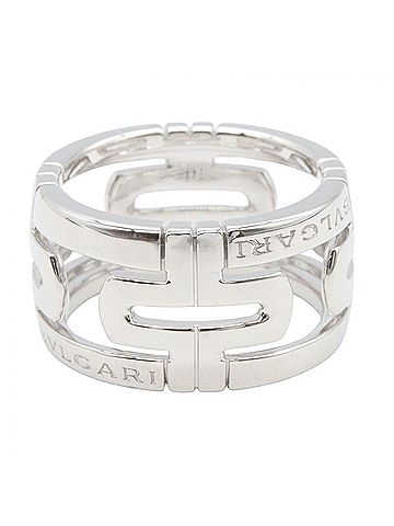 Bvlgari BVLGARI Parentesi Ring, 18K White Gold (18KWG), Silver Tone, for Men and Women. (view 2)