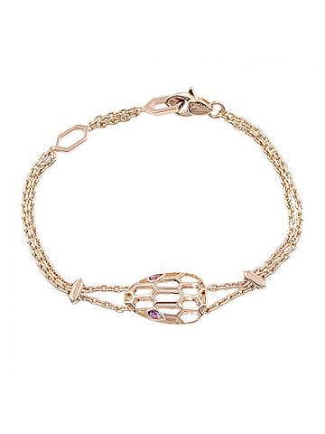 Bvlgari Bulgari BVLGARI Serpenti Amethyst Bracelet, 18KPG (Pink Gold), Amethyst, Women's, Gold Tone, Purple Tone (view 1)