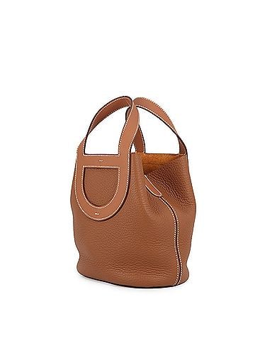 Hermès Hermes In the Loop Tote Bag, 18cm, Gold, Taurillon Clemence Leather, Swift W Stamp, HERMES (view 2)