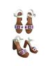 Gianni Bini Graphic Purple White Sandals Size 9 - photo 2