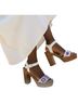 Gianni Bini Graphic Purple White Sandals Size 9 - photo 1