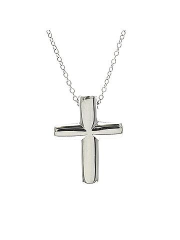 Tiffany & Co. Tiffany Dots Cross Necklace Platinum Diamond Men,Women Fashion Necklace (Silver) (view 2)