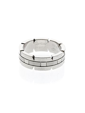 Cartier Cartier Tank Française Ring White Gold (18K) Fashion No Stone Band Ring Silver (view 1)