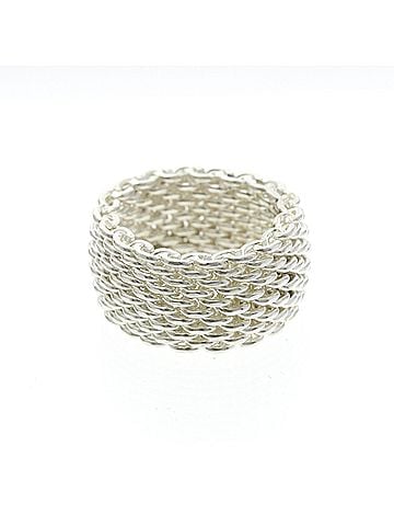 Tiffany & Co. Tiffany Somerset Mesh Ring Silver 925 Fashion No Stone Band Ring Silver (view 2)