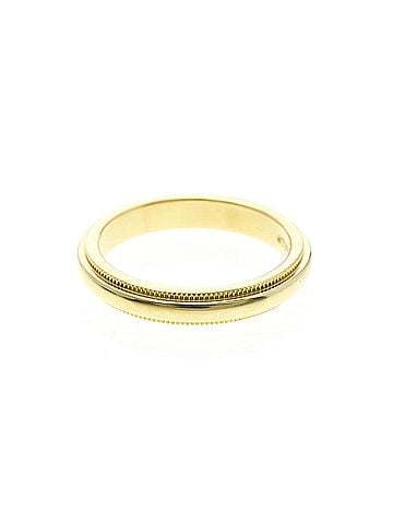 Tiffany & Co. Tiffany Milgrain Ring Yellow Gold (18K) Fashion No Stone Band Ring Gold (view 2)
