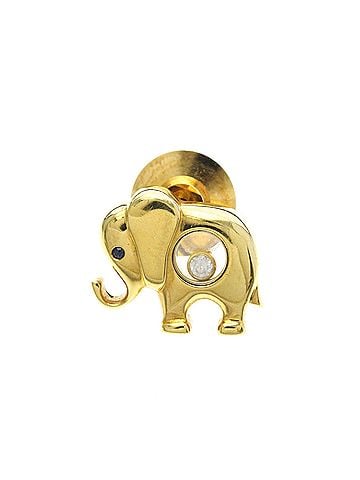 Chopard Chopard Happy Diamonds Elephant Brooch 90/2189 Yellow Gold (18K) Diamond,Sapphire Brooch Gold (view 1)