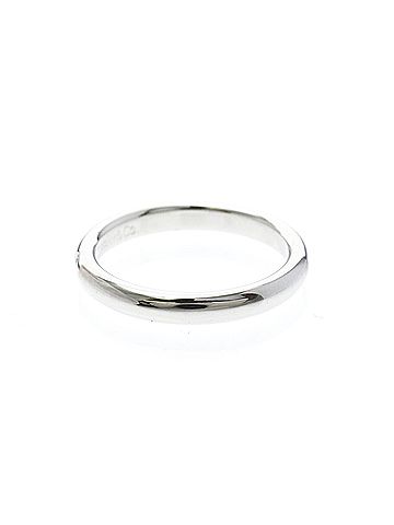 Tiffany & Co. Tiffany Stacking Band Ring 1P Diamond Platinum Fashion Diamond Band Ring Silver (view 2)
