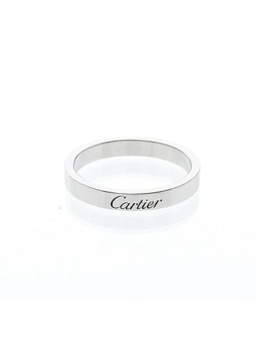 Cartier Cartier C De Cartier Wedding Ring Platinum Fashion No Stone Band Ring Silver (view 1)