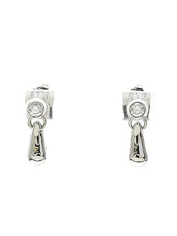 Tiffany & Co. Tiffany Teardrop 1P Diamond Earrings Diamond Platinum Drop Earrings Silver (view 1)