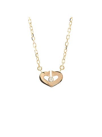 Cartier Cartier C Heart 1P Diamond Necklace Pink Gold (18K) Diamond Men,Women Fashion Pendant Necklace (Pink Gold) (view 1)