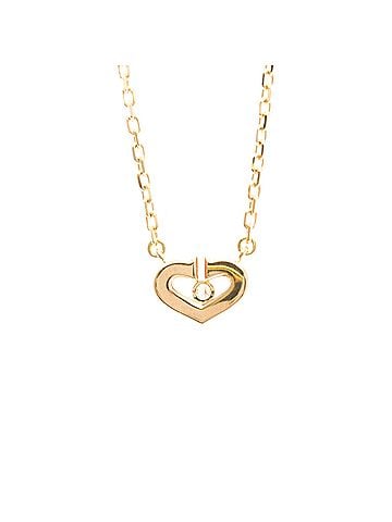 Cartier Cartier C Heart 1P Diamond Necklace Pink Gold (18K) Diamond Men,Women Fashion Pendant Necklace (Pink Gold) (view 2)
