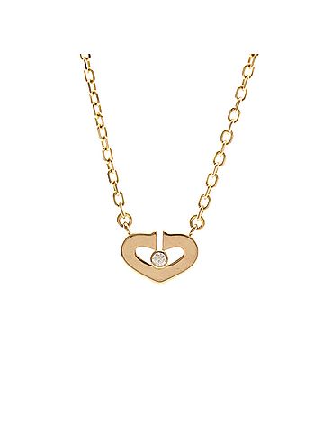 Cartier Cartier C Heart 1P Diamond Necklace Pink Gold (18K) Diamond Men,Women Fashion Pendant Necklace (Pink Gold) (view 1)