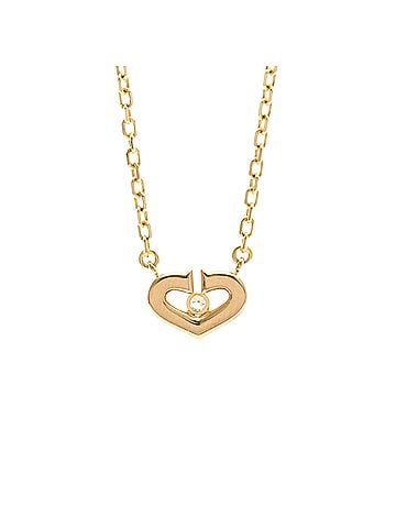 Cartier Cartier C Heart 1P Diamond Necklace Pink Gold (18K) Diamond Men,Women Fashion Pendant Necklace (Pink Gold) (view 2)