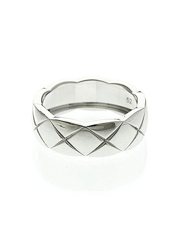 Chanel Chanel Coco Crush Ring Medium Model White Gold (18K) Fashion No Stone Band Ring Silver (view 2)