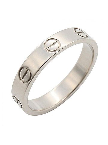 Cartier Cartier Mini Love Ring, 18K White Gold (18KWG), Silver Tone, B4085100 (Men's/Women's) (view 1)