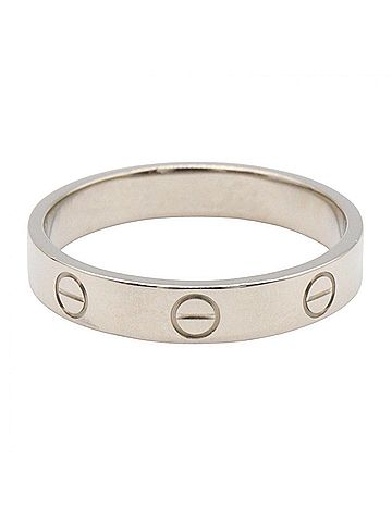 Cartier Cartier Mini Love Ring, 18K White Gold (18KWG), Silver Tone, B4085100 (Men's/Women's) (view 2)