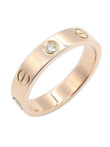 Cartier Cartier Mini Love Ring 1PD Ring, Jewelry, 18KPG (Pink Gold), Diamond, Women's, Gold Tone, Clear B4050700 (view 1)