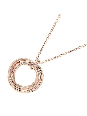 Cartier Cartier Trinity Necklace, 2009 Limited Edition, 5 Diamonds, 18K Pink Gold, B3044700 Pendant. (view 1)