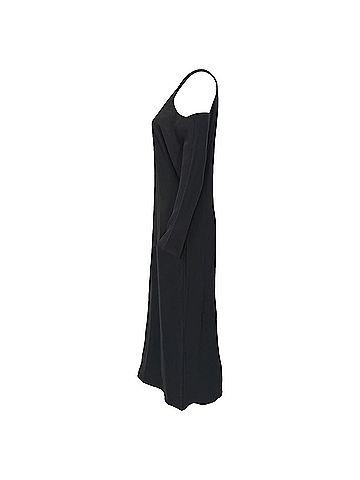 The Row The Row Cutout Shoulder Midi Dress in Black Viscose (view 2)