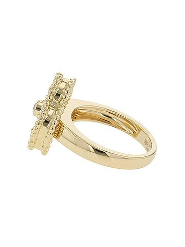 Van Cleef & Arpels Van Cleef &amp; Arpels Alhambra Ring, Mother of Pearl, 1 Diamond (0.05ct), 18K Yellow Gold, VCARA41100. (view 2)