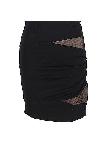 Alexander Wang Alexander Wang Mesh Accent Mini Skirt in Black Rayon (view 1)