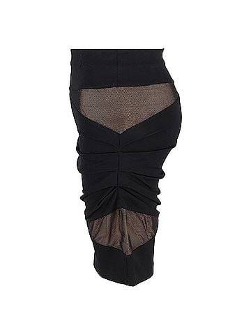 Alexander Wang Alexander Wang Mesh Accent Mini Skirt in Black Rayon (view 2)