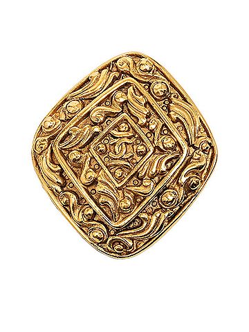 Chanel Chanel Coco Mark Arabesque Diamond Brooch Gold Plated GP Women's CHANEL (view 1)