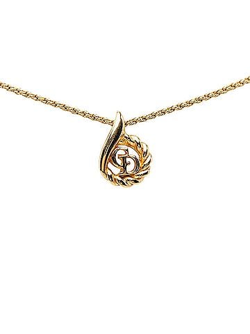 Christian Dior Christian Dior Dior CD Logo Pendant Necklace, Gold Plated (GP), Women's. (view 1)