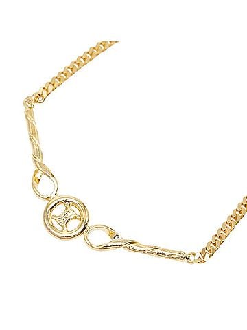 Céline Celine Triomphe Chain Pendant Necklace, Gold Plated, Women's (view 1)