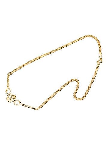 Céline Celine Triomphe Chain Pendant Necklace, Gold Plated, Women's (view 2)