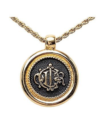 Christian Dior Christian Dior Dior Vintage Logo Pendant Necklace, Gold Plated (GP), Women's. (view 1)