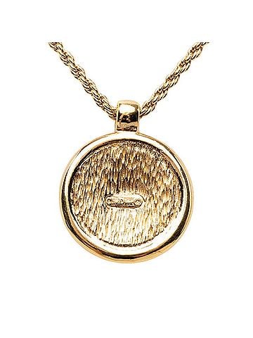 Christian Dior Christian Dior Dior Vintage Logo Pendant Necklace, Gold Plated (GP), Women's. (view 2)