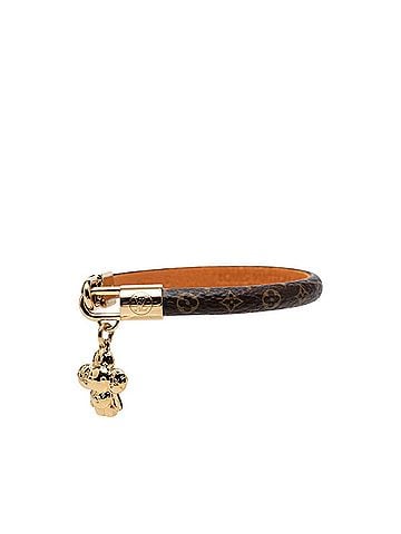Louis Vuitton Louis Vuitton Monogram Bracelet Vivienne, Size: 17, M6773, Brown Leather, Women's. (view 2)