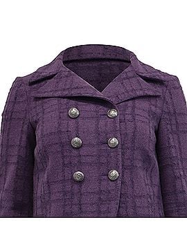 ETRO Etro Plaid Jacket in Purple Wool (view 2)