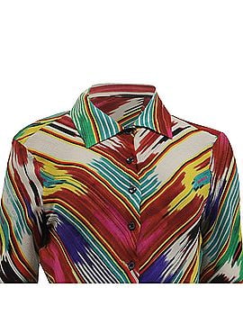 ETRO Etro Printed Mini Shirt Dress in Multicolor Silk (view 2)