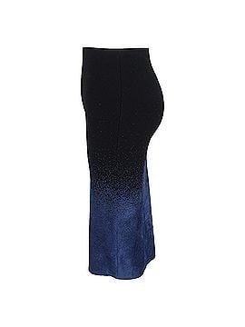 Roland Mouret Roland Mouret Gradient Midi Pencil Skirt in Black and Blue Wool (view 2)