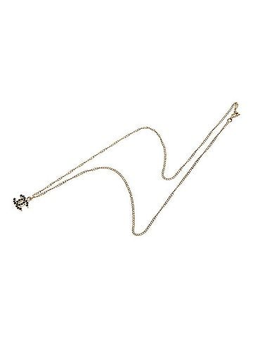 Chanel Chanel Coco Mark Necklace Pendant 07V Gold Black Plated Rhinestone Women's CHANEL (view 2)