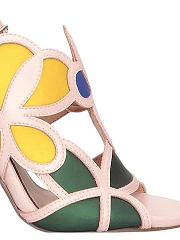 exe Women's Dominic High Heeled Block Sandal in Pink (view 2)