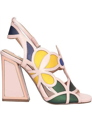 exe Women's Dominic High Heeled Block Sandal in Pink (view 1)