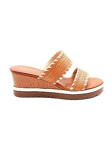 exe Women's Ipanema Low Wedge Sandal in Tan (view 1)