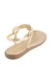 Andrea Solid Gold Women's Flat Sandal Size 7 - photo 2