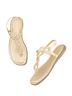 Andrea Solid Gold Women's Flat Sandal Size 7 - photo 4